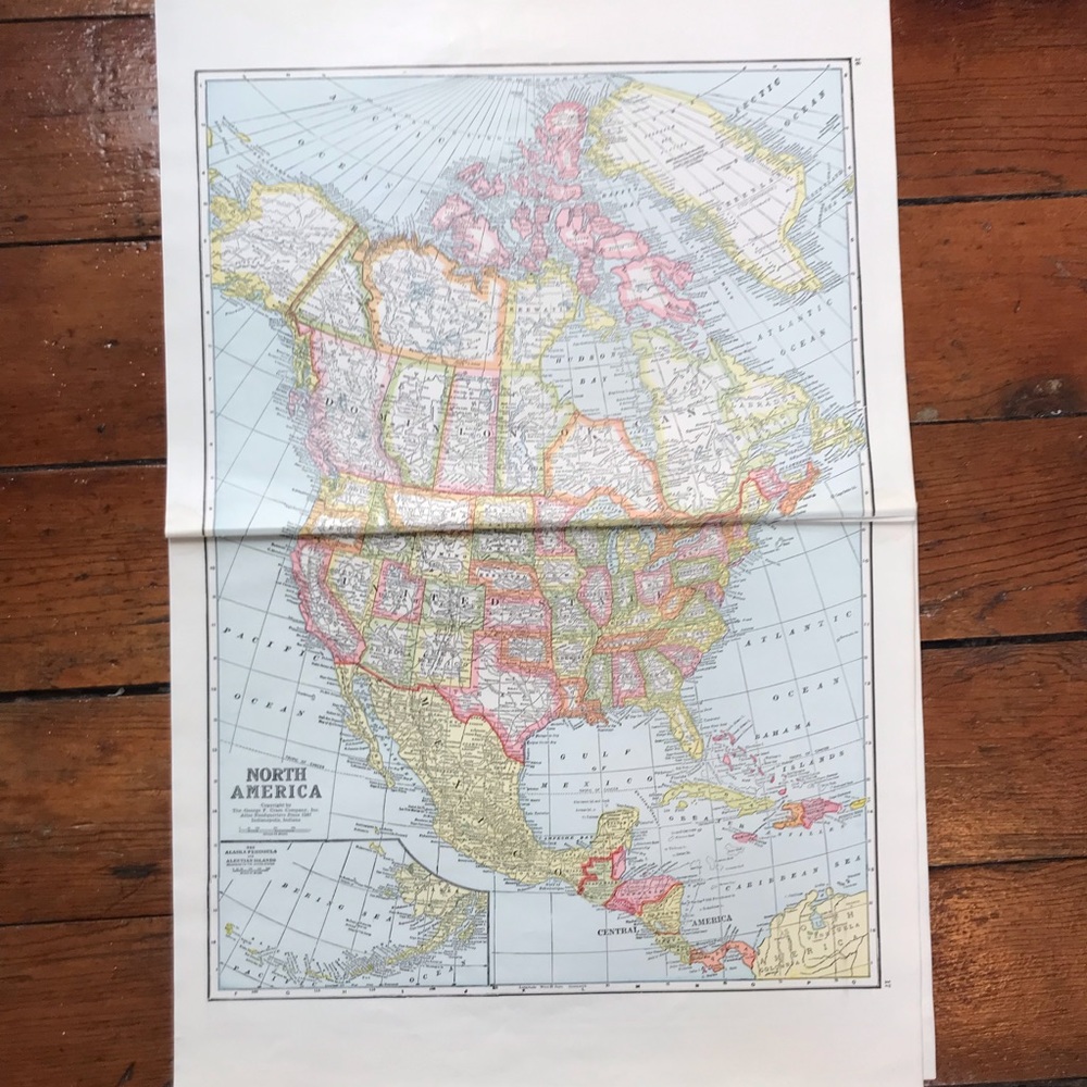 1941 Maps: South Pole/USA/North America